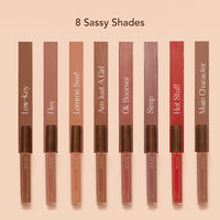 LoveChild Masaba Kiss My Sass Velvet Matte Lipstick (Brown), Intense Color, Transfer-Proof, Hydrating with Hyaluronic Acid, Long-Lasting & Lightweight, Smooth Glide Formula, Low-Key, 2.5ml