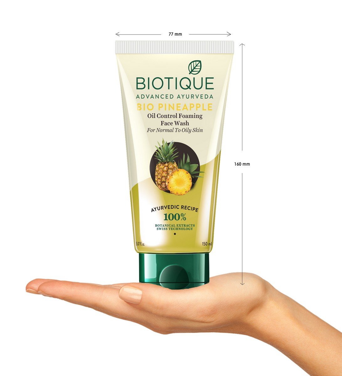 Biotique Bio Pineapple Oil Control Foaming Face Wash, 150ml And Biotique Bio Honey Gel Refreshing Foaming Face Wash, 150ml