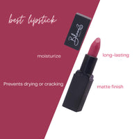 Bloom Beauty Bullet Lipstick Creamy Matte Finish Hydrating & Long-Lasting,Wild Berry