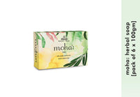 Moha: Herbal Soap A Natural Face & Body Cleanser! With Goodness Of Aloe Vera Gel, Basil & Neem Used As Bathing Soap, Face & Body Soap, Unisex Bathing Bar - 100Gm Each (Pack Of 6)