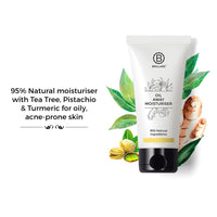 Brillare Professional Oil Away Natural Moisturiser With Tea Tree and Turmeric, For Oily Acne Prone Skin, (50 ML) & Away Natural Face Wash With Tea Tree and Turmeric (100 ML) Combo