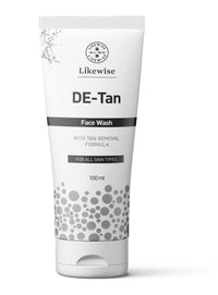 Likewise DE-Tan Face Wash With Tan Removal Formula For Glowing Skin | Face Wash For Dry, Oily, Acne Prone & Combination Skin | Face Wash For Men & Women | 100ml