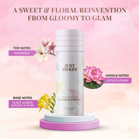 Just Herbs Long Lasting, Refreshing Body Spray, Natural Deodorant for Women - Phthalate-Free Formula,150 ml (Floral Fiesta)