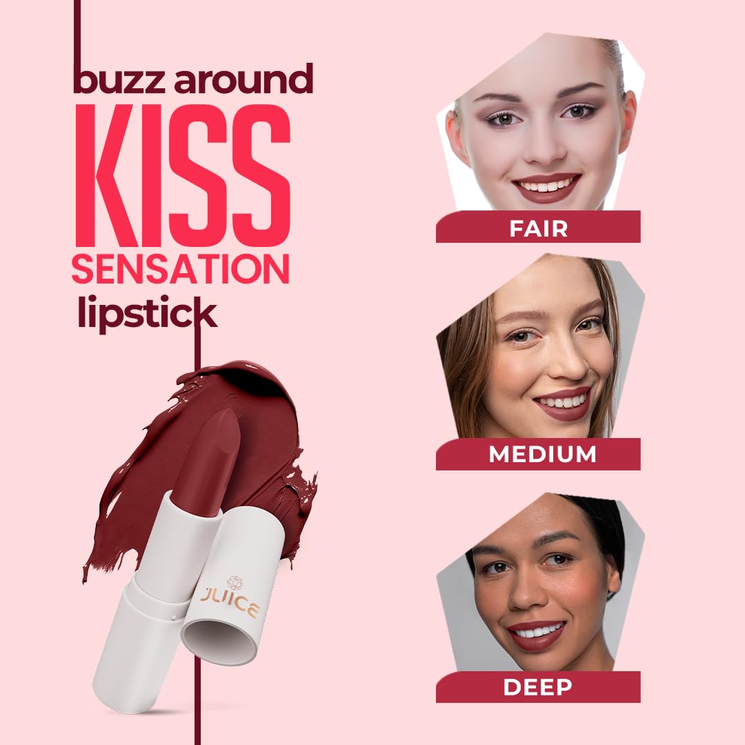 Juice Kiss Sensation Lipstick with Goodness of Bio Retinol, & SPF 15 UV Protection
