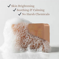 Apne Ghar Ka Soaps Sandalwood & Saffron Magic Soaps For Bath | Paraben Free | Chandan & Kesar Bath Soap | Handmade Soaps For Glowing | Skin Brightening Soap For Men & Women (100 Gms Gms Pack Of 1)