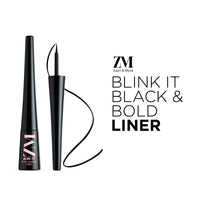 ZM Zayn & Myza Blink It! Liquid Eyeliner | Water-proof & Smudge-proof | Long lasting & Quick Dry | Intense Black Pigment, 3ml