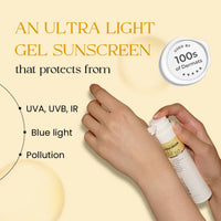 SkinInspired Total Care Gel Sunscreen Spf 50+ (50Ml)|Broad Spectrum Pa+++ Uva/Uvb Protection, Blue Light, Phyto Extracts| Ultra-Light Gel|Non-Sticky|No White Caste|For All Skin Types