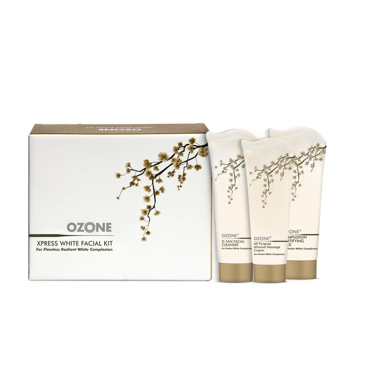 Ozone Xpress Facial Kit For Men & Women | Ideal For All Skin Types Glowing Skin, Bright & Radiant Complexion | Enriched With Almonds, Neem & Aloe Vera | Sulphates & Paraben Free,1 Count