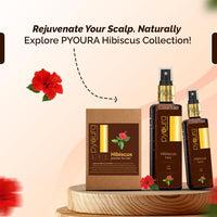 PYOURA Hibiscus Hair Mist Spray 100ml for Itchy Dry Scalp & Dandruff| Non Oily Heat protection Hair Mist Tonic Supports Hair Growth| Hair Serum Toner for Conditioning and Prevents Split Ends