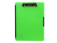 Dexas 3517-807 Slimcase 2 Storage Clipboard with Side Opening, Neon Green. Organize in Style for Home, School, Work, or Trades! Ideal for Teachers, Nurses, Students, Homeschooling, and Beyond.