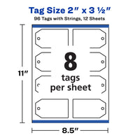 Avery Printable Blank Gift Tags with Sure Feed, 2