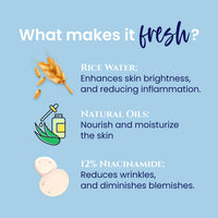Herbs and Pure 12% Niacinamide & Rice Water Face Wash(100 ML) for Black Head Removal & De tan Scrub(100 ML) for Anti Pigmentation- Pack Of 2