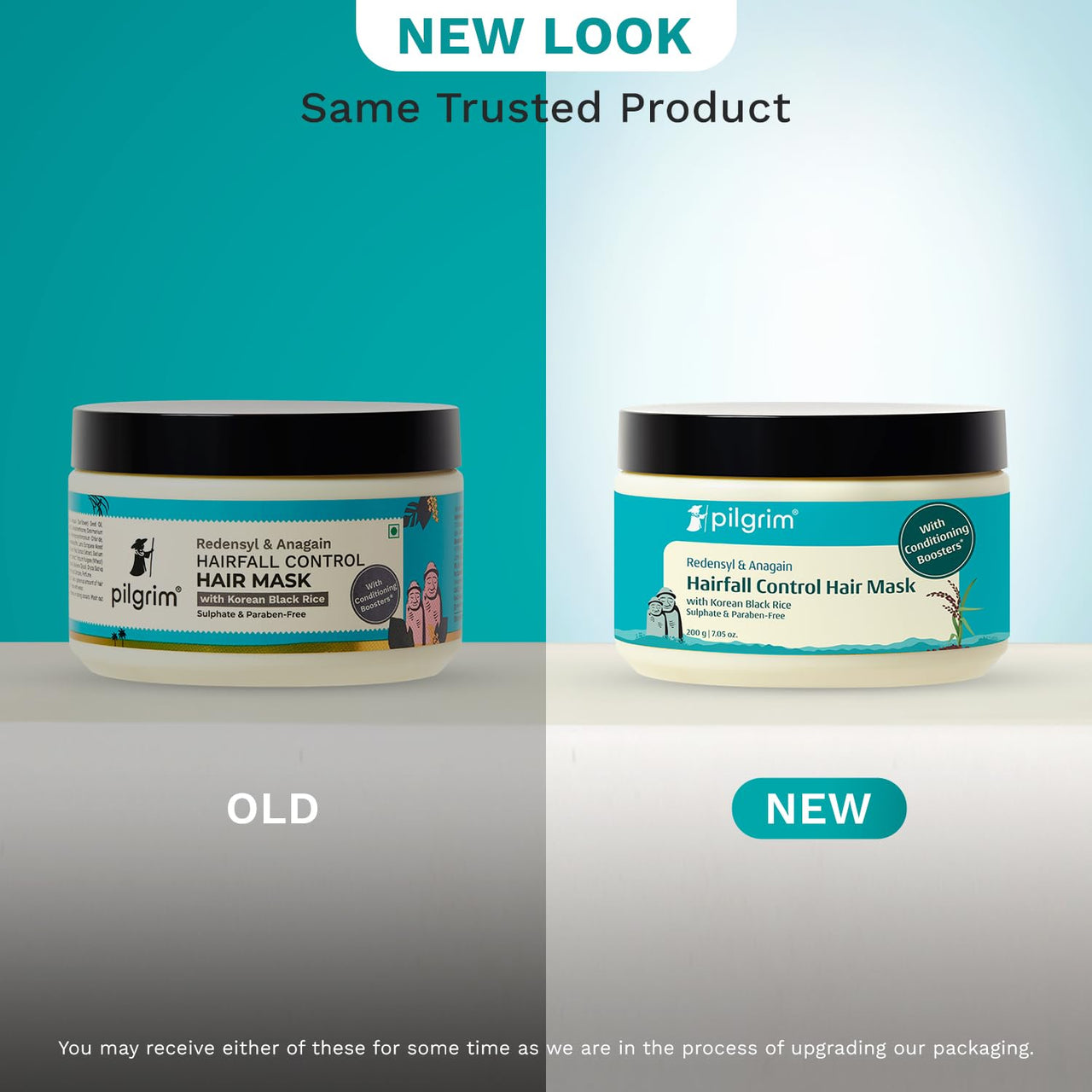 Pilgrim Redensyl & Anagain Hairfall Control Hair Mask with Black Korean Rice 200gm | Reduces Hair Loss Boost Hair Growth and Thickness| For Men & Women | Sulphate and Paraben Free |