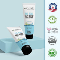 Orgatre Anti Aging Face Wash, 100ml, With Rice Water, Collagen, Hyaluronic Acid, Retinol