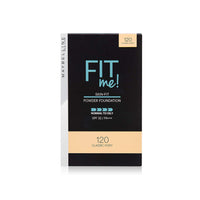 Maybelline New York Fit Me Two Way Pressed Cake For Dry Skin (Matte Powder Foundation Medium Coverage), 120 Classic Ivory, 9 G, Pack Of 1