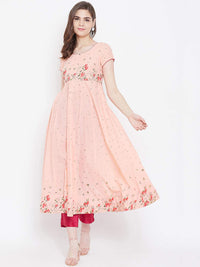 Poshak Hub Women's  Cotton Anarkali Kurta