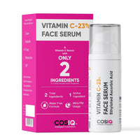Cos-IQ 23% Vitamin C Face Serum for Glowing Skin 30ml| Advanced Molecular Skincare Technology | Highly Stable, Non Irritating, Non Sticky| Brightening & Hydrating Formula For Men & Women