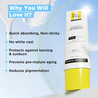 SunScoop 3% Niacinamide Fluid Sunscreen | Ultra-Light Texture | SPF 50+ PA++++| Fast Absorption, Prevents Tanning & Sunburn | 8 Hrs+ SPF Protection, for Oily Skin & No White Cast | Reduces pigmentation | All SkinTypes | 45ml