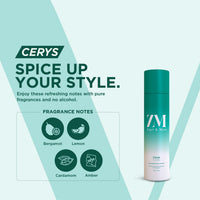 ZM Zayn & Myza Cerys No Alcohol Body Spray | Refreshing, Long Lasting Odour Protection | Skin Friendly Deodorant For Women, 150 ml