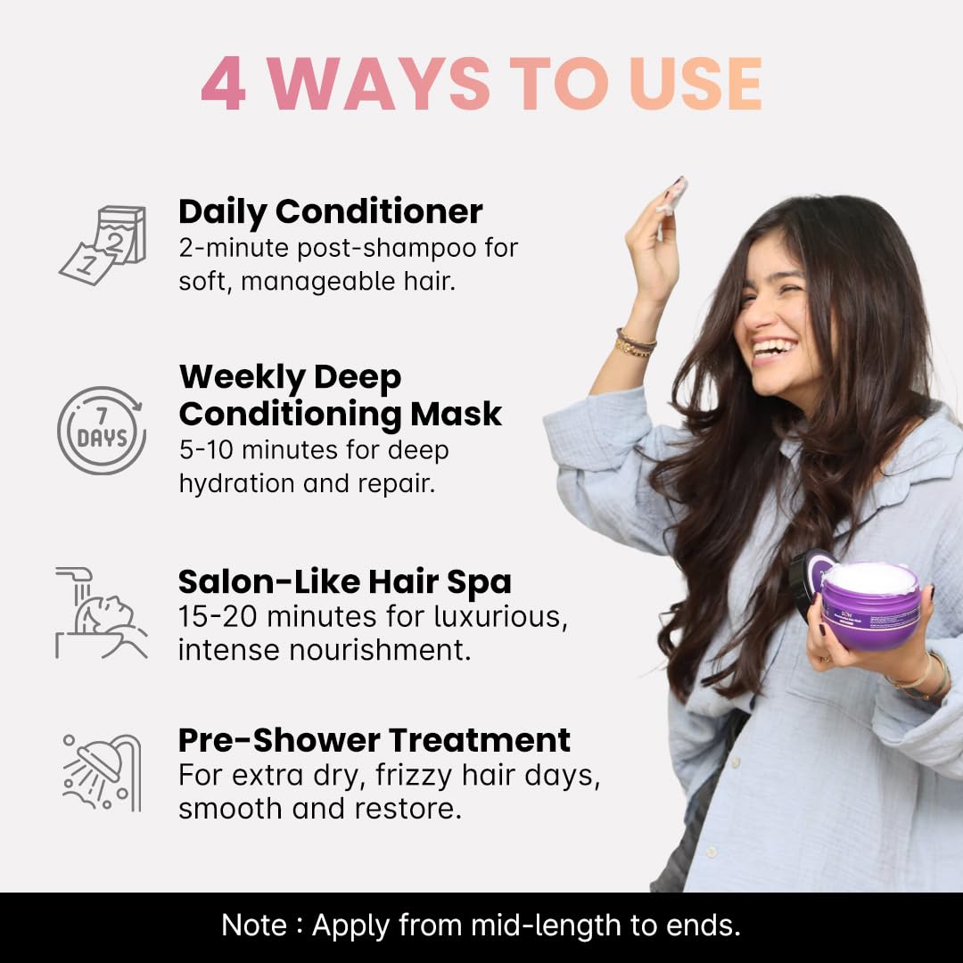 2.Oh! Italian Reconstruction Hair Mask for Frizzy Hair | Hair Mask for Damaged Hair with Deep Conditioning Concentrate | Repair Mask for Dry Hair | Argan Oil Hair Spa Cream for Women and Men