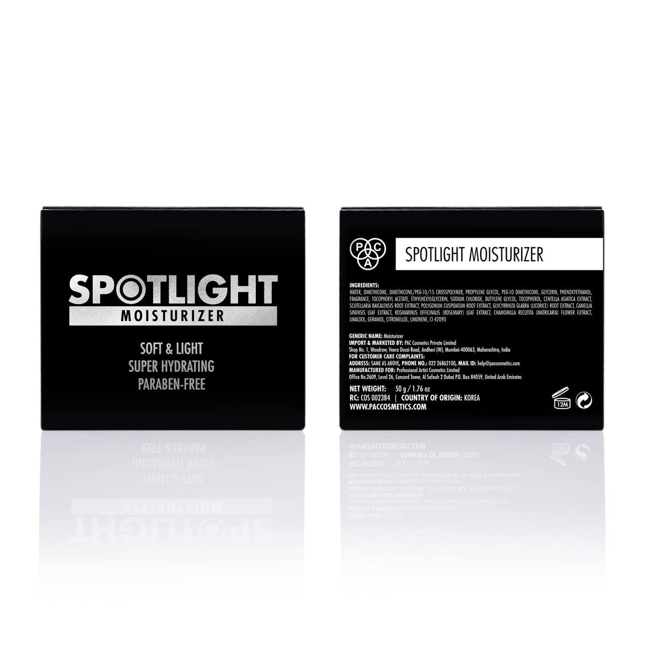 PAC Spotlight Moisturizer | Lightweight and Hydrating | Gel - Based Moisturizer | For Healthy Radiant Glow | Perfect for Combination Skin Type | 50g