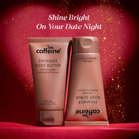 mcaffeine Cover Me In Stardust Shimmer Gift Kit Set For Women & Men With Natural Skin Care Products|Gift Set For Birthday, Anniversary|Valentine Gift Set For Her|Special Occasion