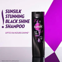 Sunsilk Stunning Black Shine Shampoo, With Amla+Oil, Pearl Protein & Vitamin E For Long Lasting Shine, 1 Ltr