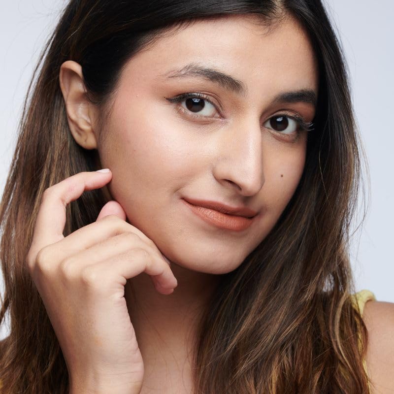 Gush 4 in 1 Matte Liquid Lipstick | Waterproof and Smudge proof | Non Sticky & Non Drying | Highly Pigmented | Infused with Shea butter and Jojoba oil to prevent dryness (8.4 ml) (Dark Nude)