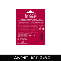 Lakmé Face It Compact, Shell, 9 g&Lakmé 9 to 5 CC Cream Mini, 01 - Beige, Light Face Makeup with Natural Coverage, SPF 30 - Tinted Moisturizer to Brighten Skin, Conceal Dark Spots, 9 g