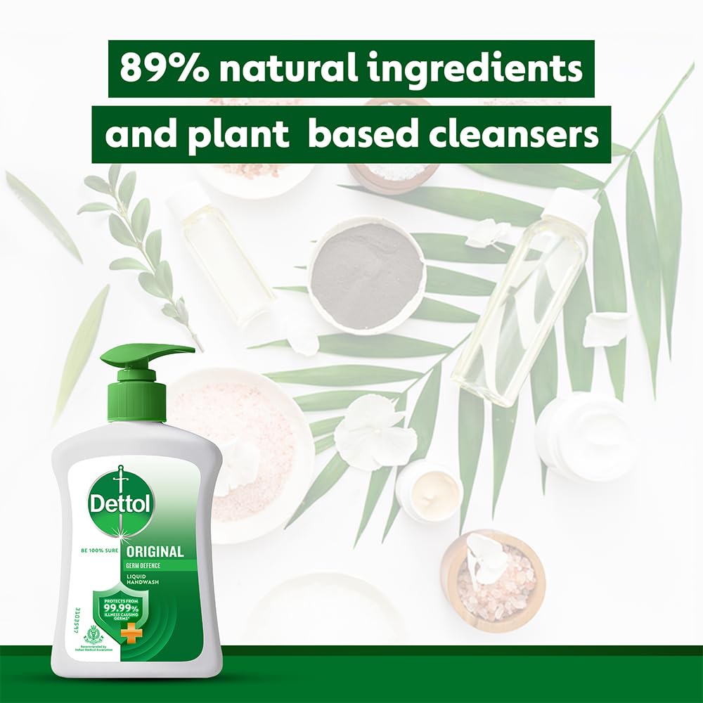 Dettol Original Handwash Liquid Soap Refill, 175ml | Germ Defence Formula | 10x Better Germ Protection