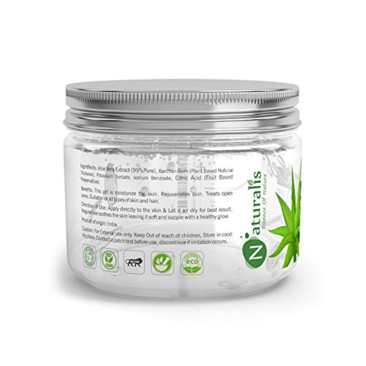 Naturalis Aloevera Gel for Face – Natural Aloe Vera Gel for Hydration, Nourishment, and Hair Care – Aloevera Gel for Skin & Hair that Soothes, 300g