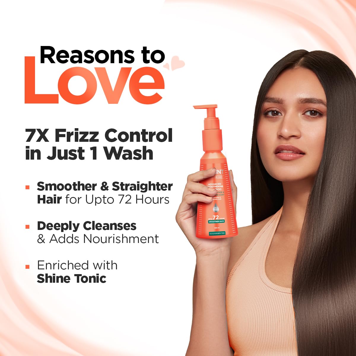 BBLUNT Advanced Smoothening Shampoo with Keratin & Hyaluronic Acid - 300ml Makes Hair Frizz-Free & Straighter | Gently Cleanses | Adds Spectacular Shine | SLS & Paraben-Free | For Men & Women