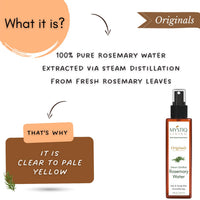 Mystiq Living Rosemary Leaves and Rosemary Water, Hair Spray for Regrowth | 100% Pure, Natural and Organic