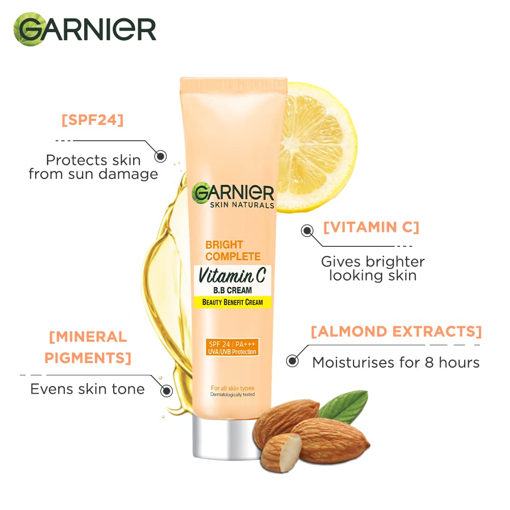 Garnier Skin Naturals, B.B. Cream, Moisturising & Brightening, Bright Complete Vitamin C, 30 g