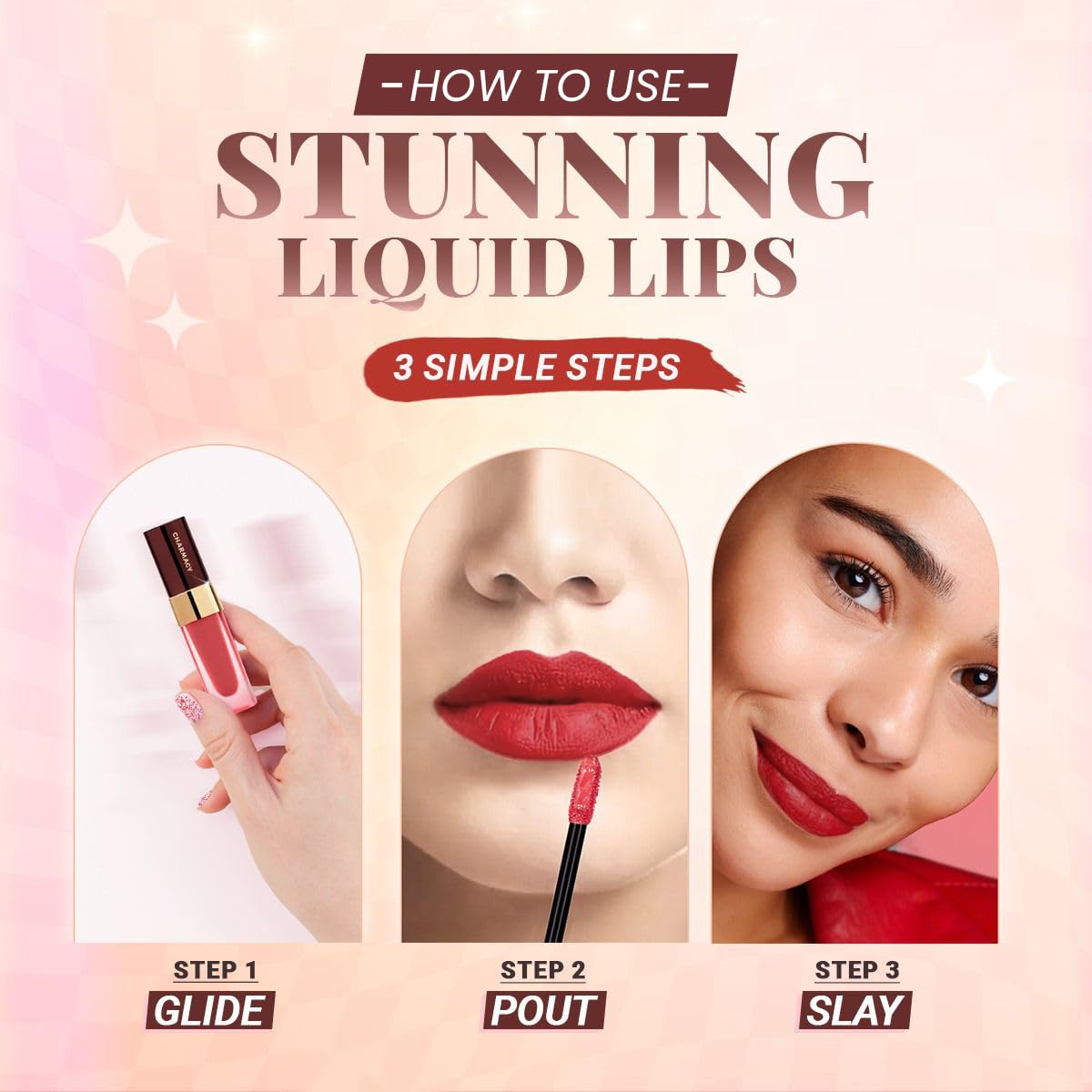 Charmacy Milano Stunning Longstay Liquid Lipstick (Sand Storm 07) - 5.6 ml, Velvet Intense Matte Finish, 12 Hours, SmudgeProof, WaterProof, KissProof, One Swatch Application