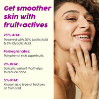 PLIX - THE PLANT FIX 25% AHA+ 2% BHA + 5% PHA Pomegranate Peeling Potion For Glowing & Even Toned Skin, Gentle Exfoliation & At-Home Facial | For Women & Men | 30 ml (pack of 1)