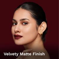 Pilgrim Matte Me Up Bullet Lipstick 4.2g | Creamy, Lightweight, Bold, Non Drying | SPF 30 | Enriched With Hyaluronic Acid & Spanish Squalane | Lipstick for dusky skin tone | Burgundy Blaze -24