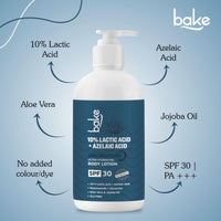 BAKE 10% Lactic Acid Body Lotion with Azelaic Acid | Smooths Rough & Bumpy Skin, Exfoliates Skin & Reduces Body Acne | Ultra Hydrating Body Lotion | 200ml