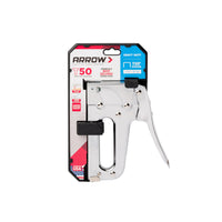 Arrow T50 Heavy Duty Staple Gun for Upholstery, Wood, Crafts, DIY and Professional Uses, Manual Stapler Uses 1/4, 5/16, 3/8