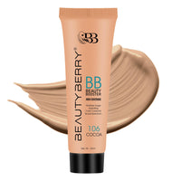 Beauty Berry Beauty Booster High Coverage Foundation | Lightweight Natural Finish | Easily Blendable | Long Lasting Liquid Foundation for Women (Cocoa, 35ml)