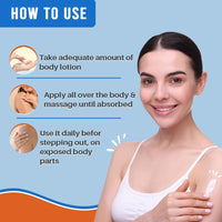 Glamveda Sunscreen Body Lotion SPF 50 PA++++ 200 ml | Broad Spectrum| No White Cast | Hydrating, Anti-Aging, Niacinamide for Brightening | Long-Lasting Moisturization For Men and Women