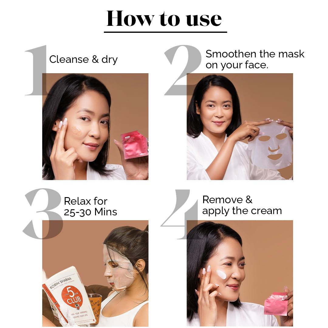 LuxaDerme 3 Step Korean Facial Kit with Sheet Mask | Revive & Radiate | For Smooth & Glass Glow Skin | (Pack of 1)