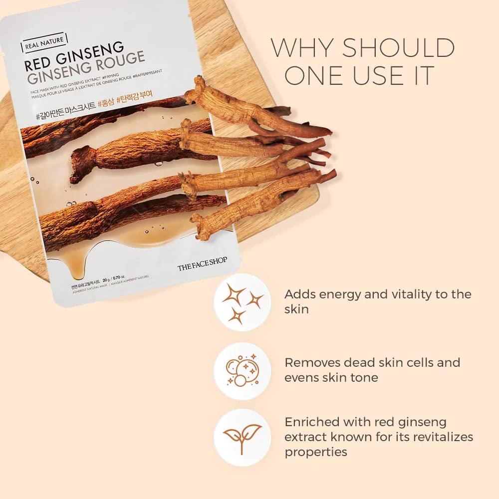The Face Shop Real Nature Daily Glow Sheet Mask for Glowing Skin & Hydration | Facial Mask with Serum | Korean Sheet Mask For Unisex (Pack of 10) (Assorted)