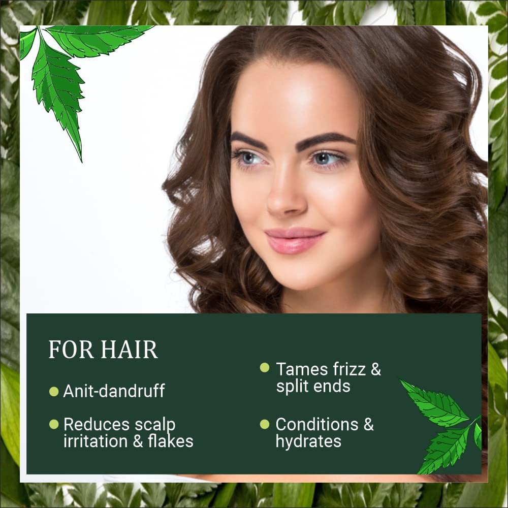 INDUS VALLEY Neem Leaf Powder | Organic Azadirachta indica With Herbal Henna Powder - 100% Organic, Natural and Pure For Hair and Skin Care (100g + 100g=200g)