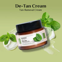 Richfeel De-tan Cream | Natural Skin Tan Removal with Peppermint, Honey, and Cucumber |Ayurvedic and Organically Pure| Tan Removal Face Pack for All Skin Types| 100 g (Pack of 2)