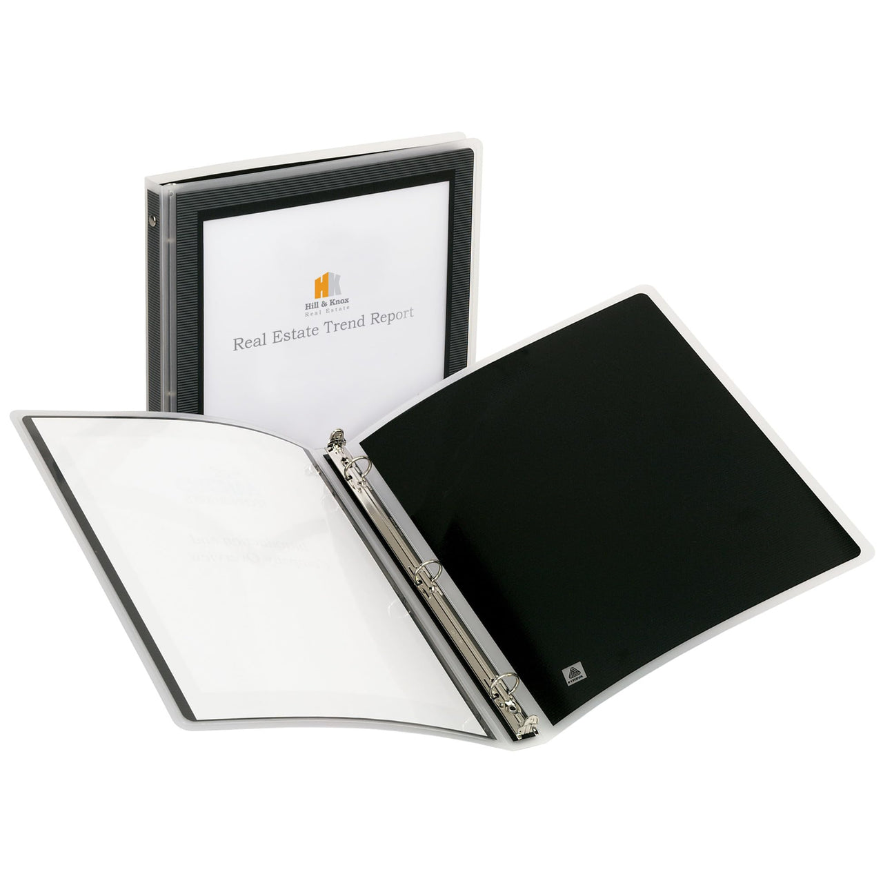 Avery Flexi-View 3 Ring Binder, 1/2 Inch Round Rings, 1 Black Binder (15767) 0.5" 1 Pack