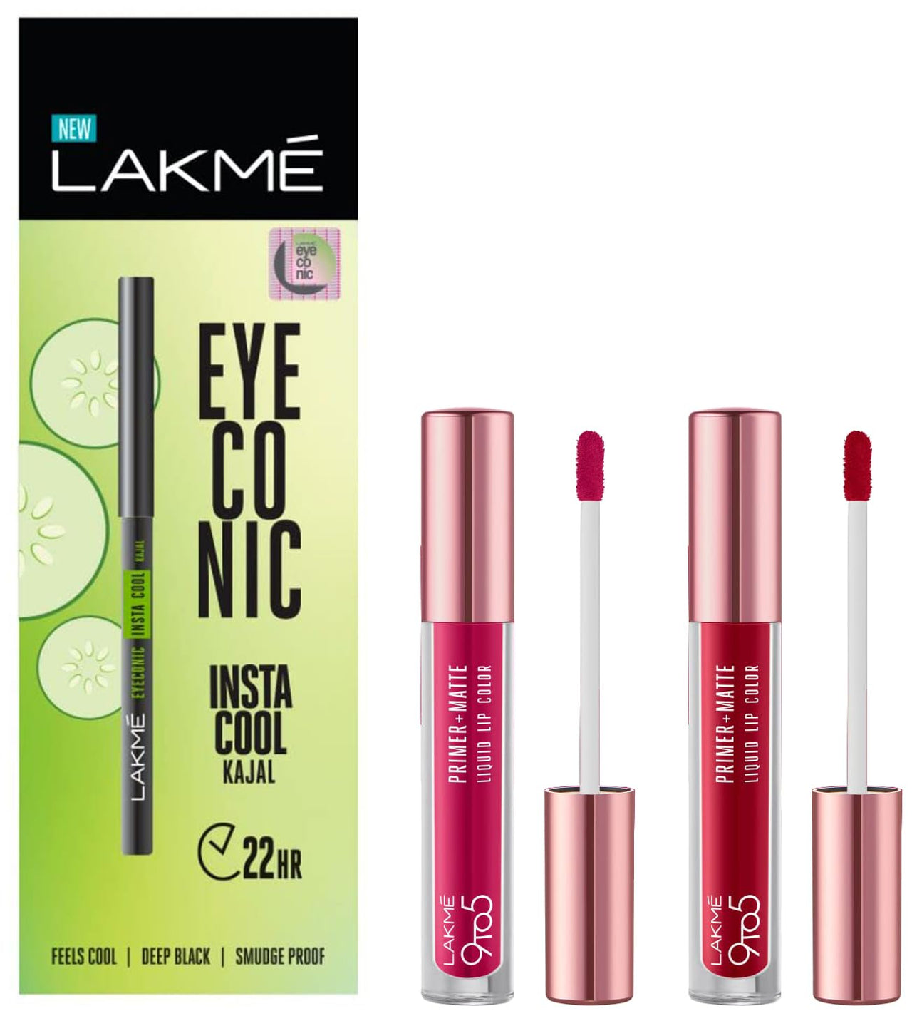 Lakmé 9to5 Primer + Matte Liquid Lip Color MP2 Power Pink