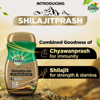 Zandu Shilajitprash, combination of Shilajit and selected herbs of Chyawanpash, a powerhouse of 47 potent Ayurvedic herbs | 3 Action formula to boost strength, stamina & immunity | 900 Gm