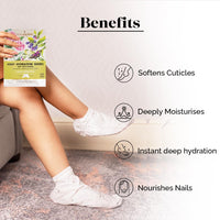 LuxaDerme Foot Hydrating Socks | Deeply Moisturizes Dry & Dull Skin | Reduces Pigmentation | Nourishes Nails & Cuticles (Pack of 10)