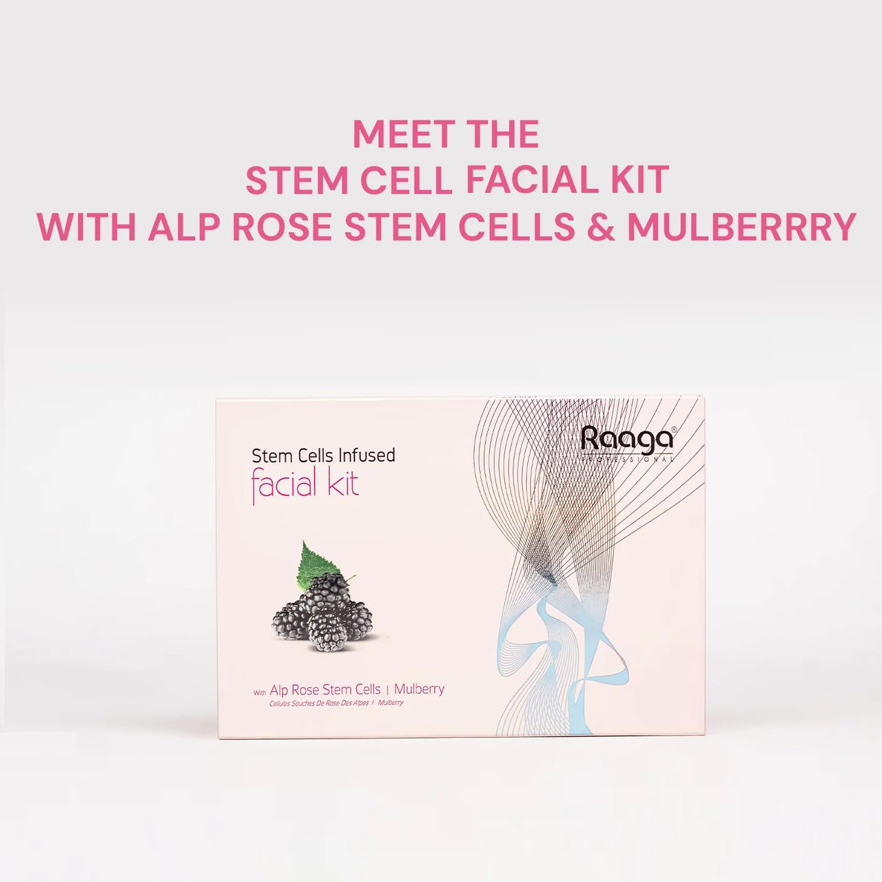 Raaga Professional Stem Cells Infused Fairness 6 Step Facial Kit | Brightening Power of Mulberry and Alp Rose Stem Cells | Reduces Dark Spots | All Skin Types (61 gm)